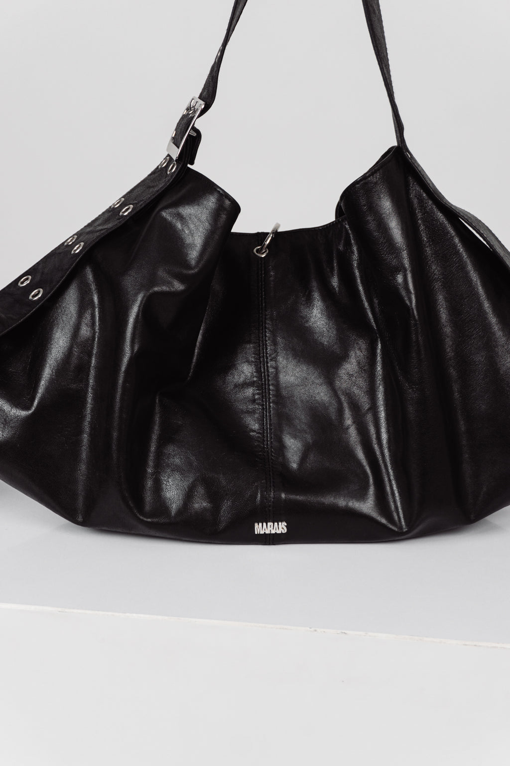 MARAIS Black Belt Bag — Real Leather