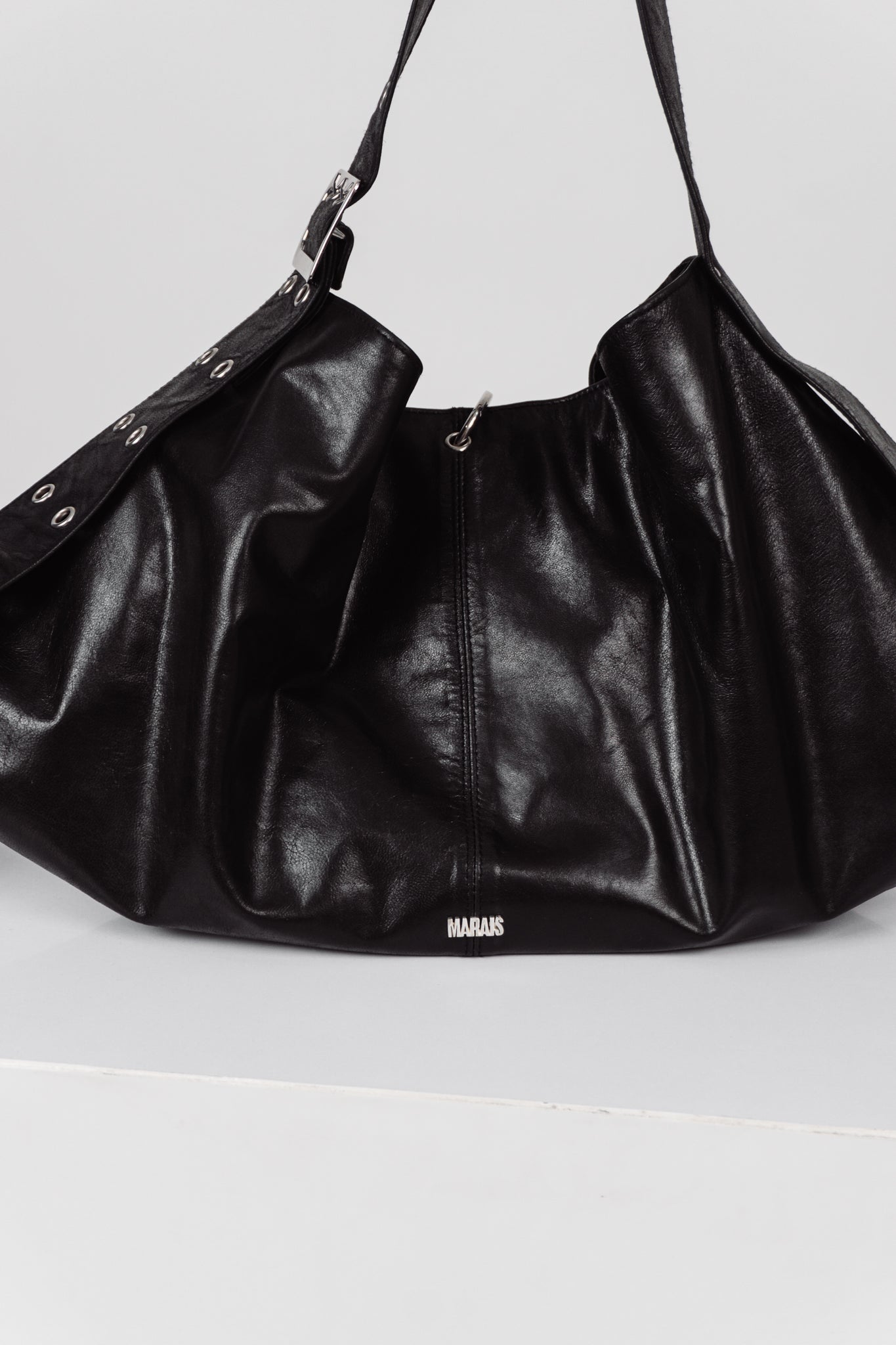 MARAIS Black Belt Bag — Real Leather