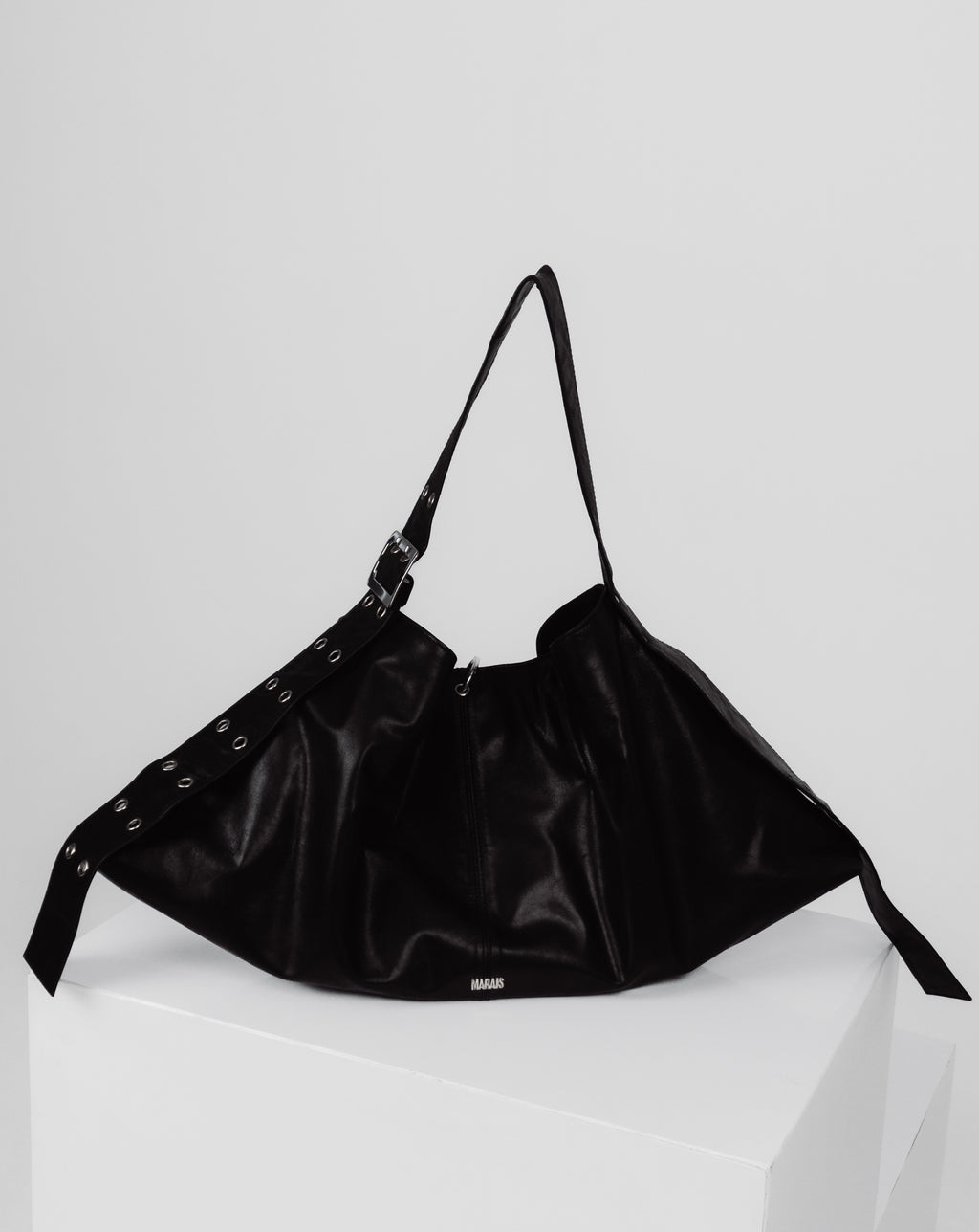 MARAIS Black Belt Bag — Real Leather