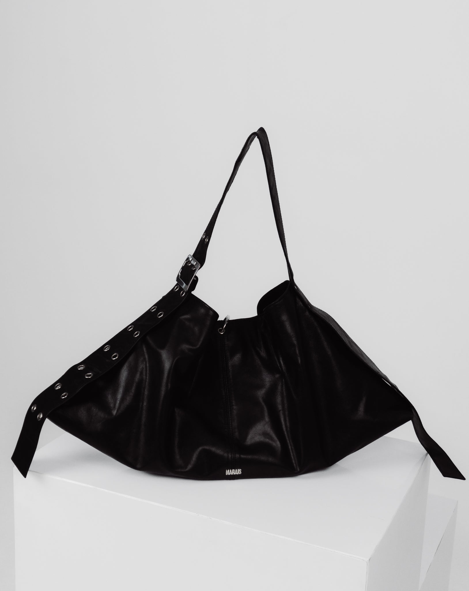 MARAIS Black Belt Bag — Real Leather
