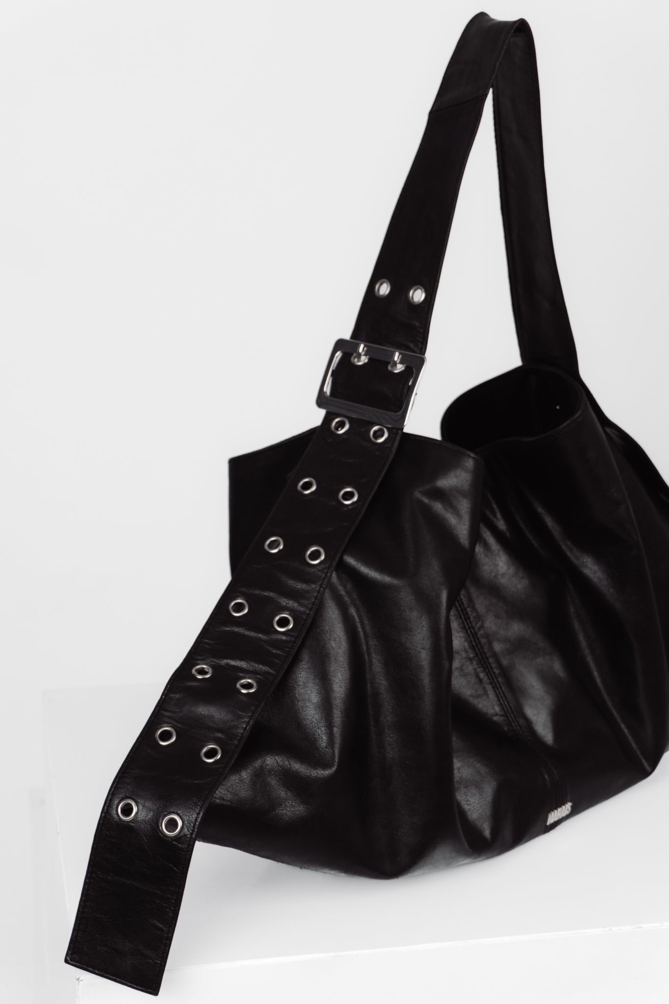 MARAIS Black Belt Bag — Real Leather